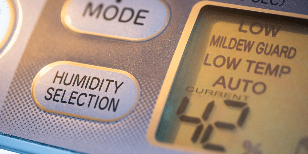 Home dehumidifier settings keep moisture under control.