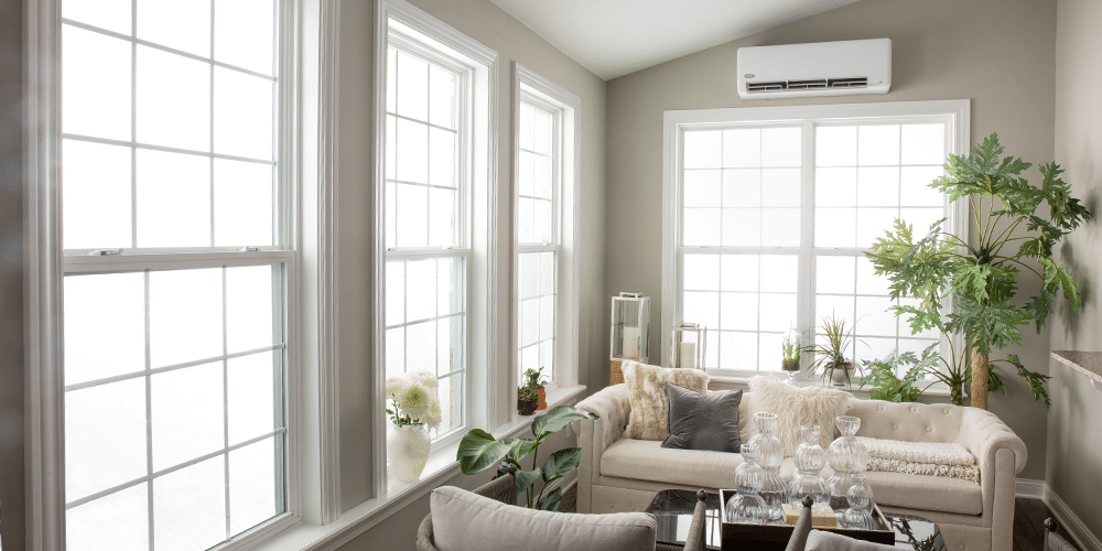 Sun room reaps the benefits of ductless systems.