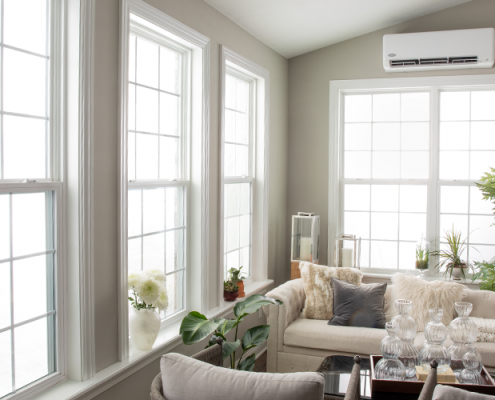 Sun room reaps the benefits of ductless systems.