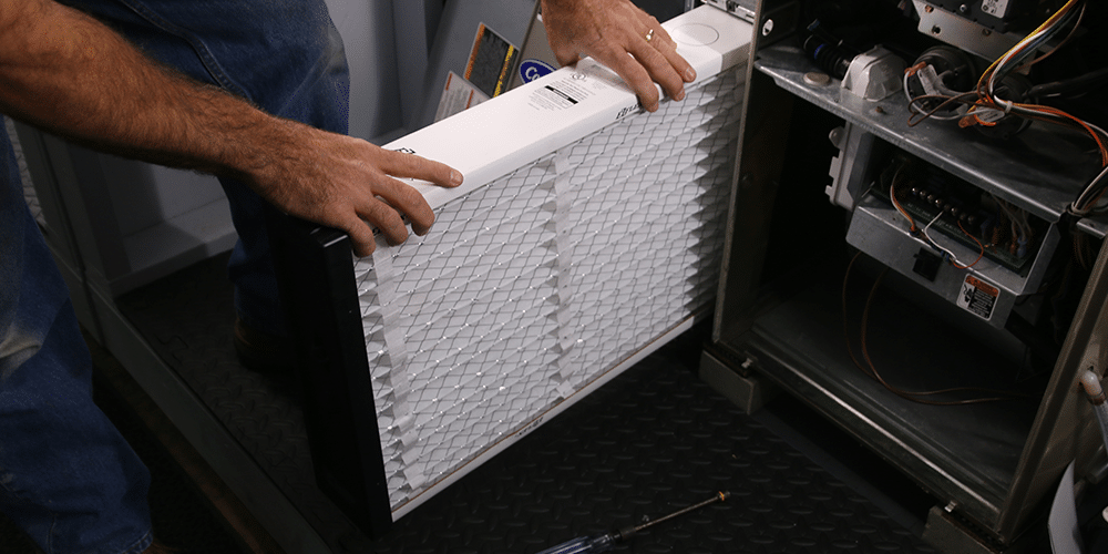 Improve Indoor Air Quality Air filter installation from RJ tech helps improve indoor air quality.